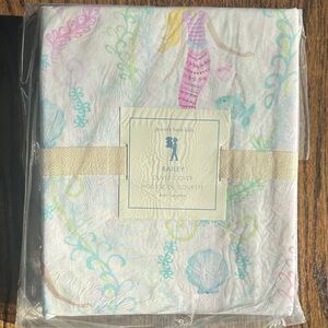 Pottery Barn Kids Mermaid Duvet Cover cotton twin NEW